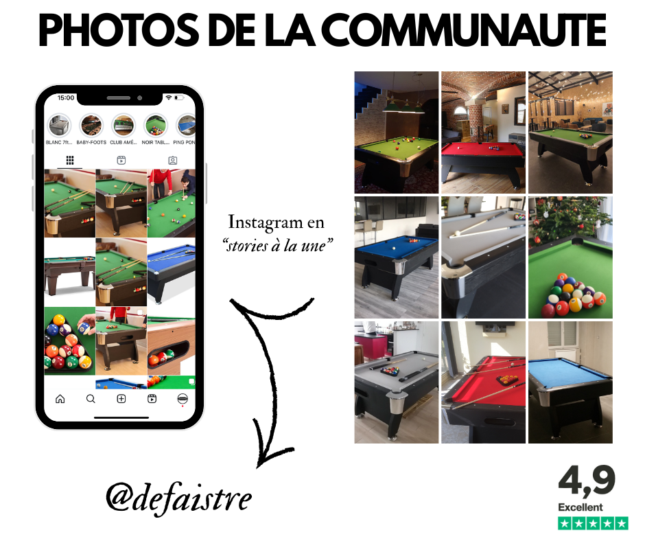 Photos de la communauté billard Defaistre Instragram