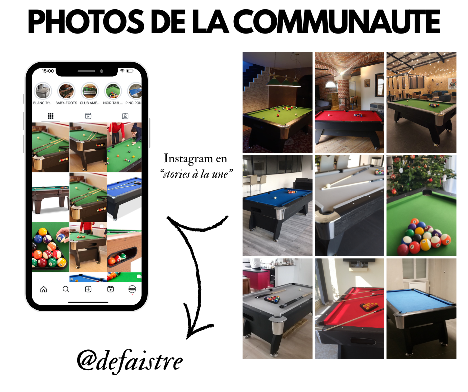 Instagram photos de la communauté DEFAISTRE billards club pro