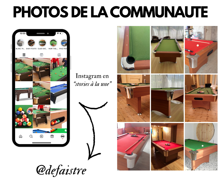 Instagram DEFAISTRE billards Fédérations Merisier photos de la communauté