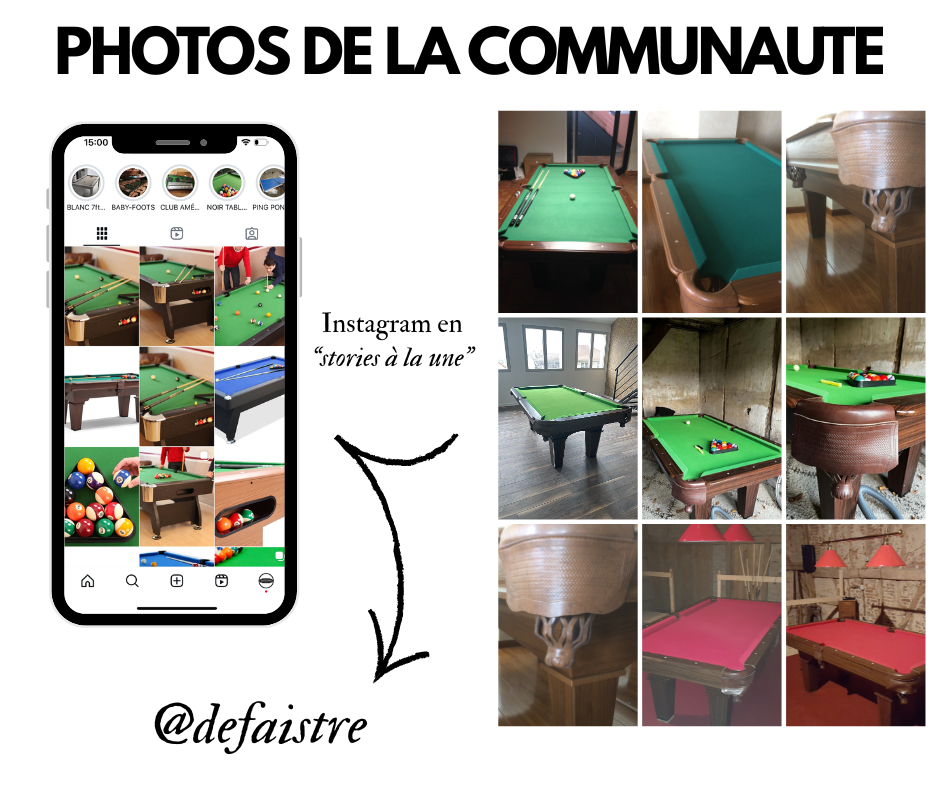 DEFAISTRE Instagram photos de la communauté billards Prestiges