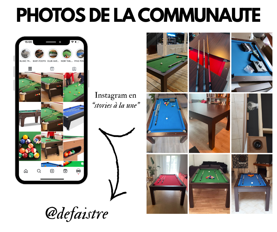 Instagram photos convertibles billard Defaistre noyer