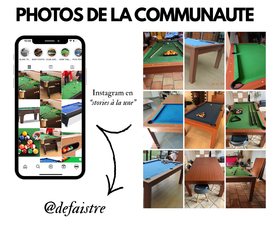 Billards Merisier instagram DEFAISTRE
