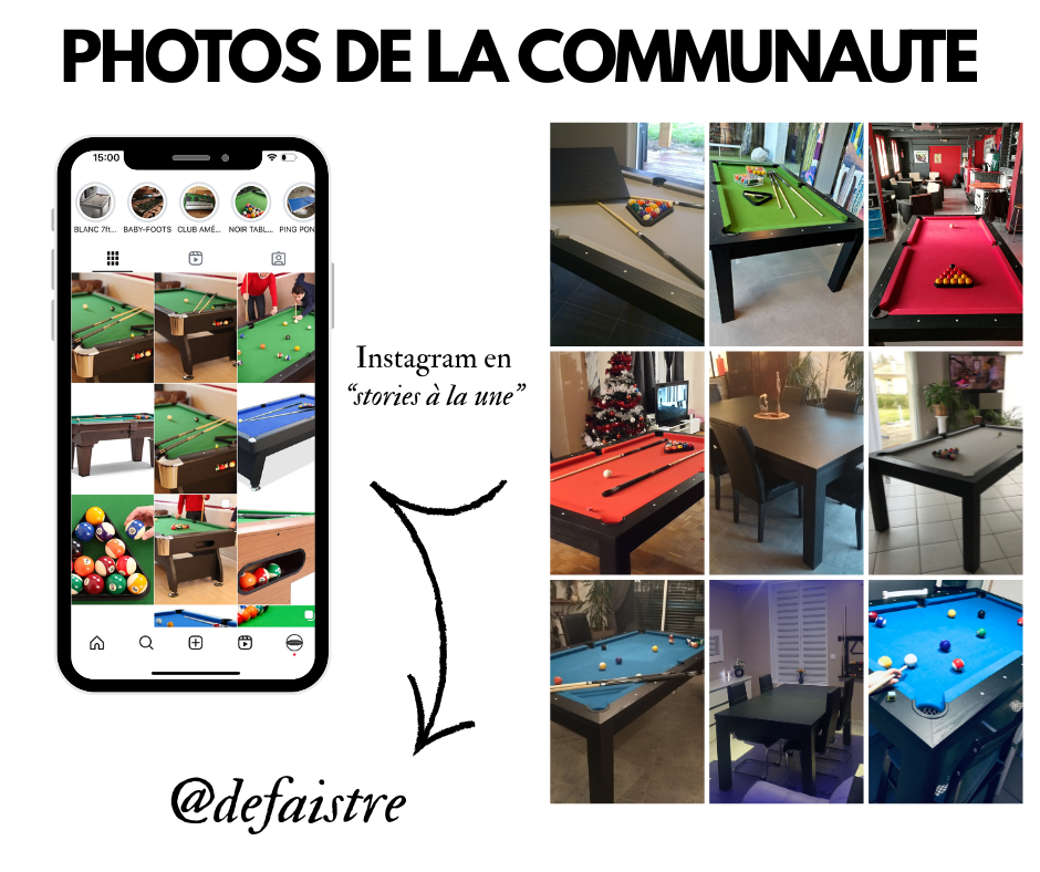Instagram photos de la communauté Defaistre billards convertibles noirs