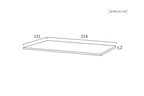Schéma dimensions plateau ping pong réversible noir