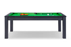 Billard Anglais Transformable en Table de couleur noire et tapis vert