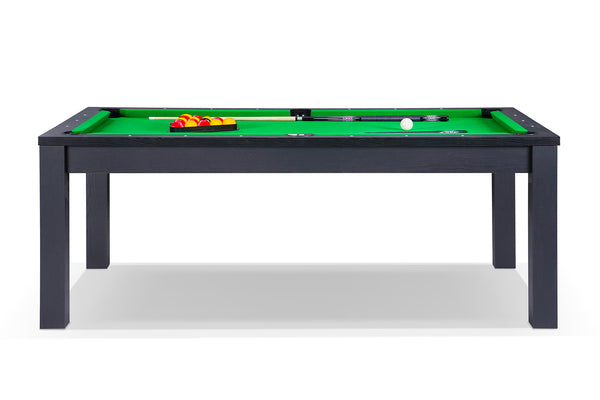 Billard Anglais Transformable en Table de couleur noire et tapis vert