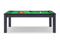 Billard noir transformable en table avec tapis vert