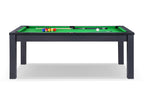 Billard noir transformable en table avec tapis vert