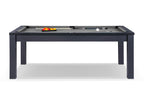 Billard Anglais Transformable en Table de couleur noire et tapis gris