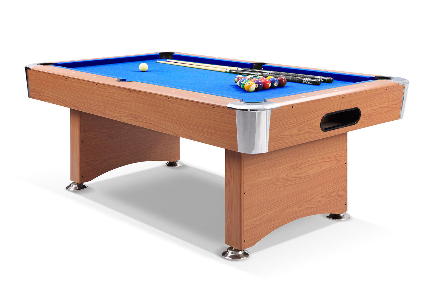 Table de billard américain en bois Defaistre Fédération tapis bleu