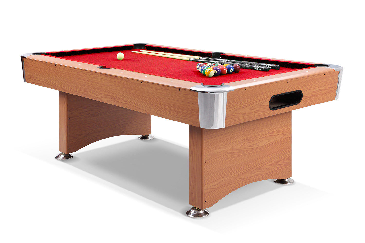 Table de billard américain en bois Defaistre Fédération tapis rouge