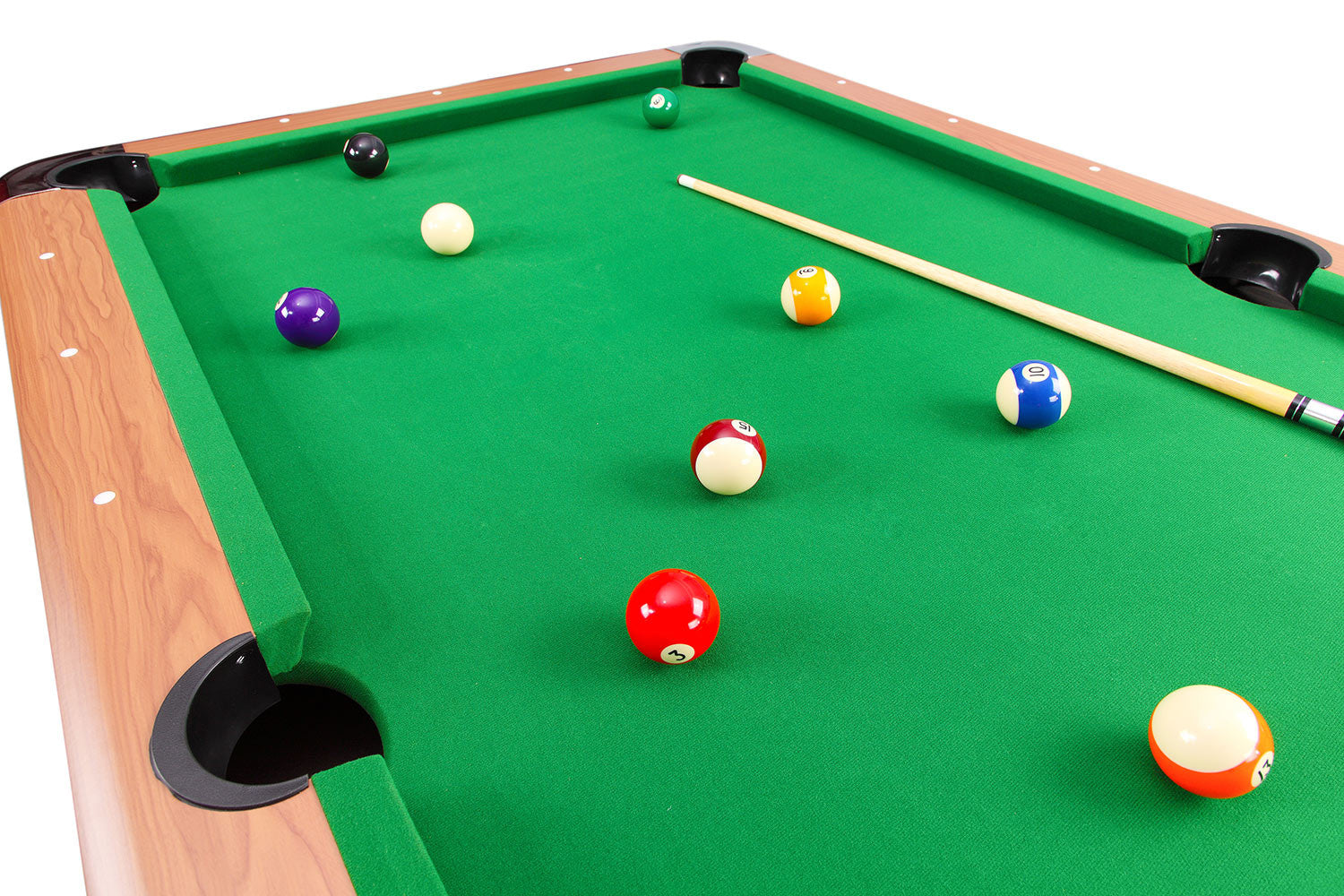 Billes sur table de billard américain en bois Defaistre Fédération