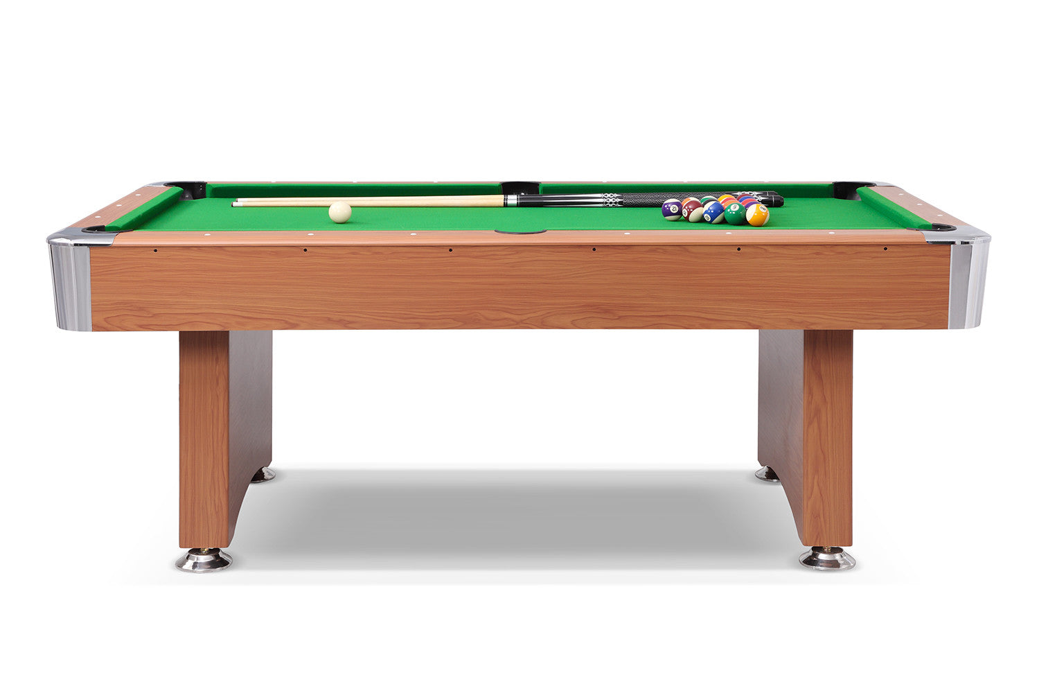 Table de billard américain en bois Defaistre Fédération tapis vert de côté